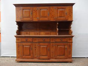 CREDENZA RUSTICA IN NOCE A TRE PORTE DA MONTAGNA EPOCA 700 SAVOIA L209xP47xH209